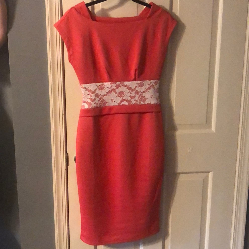 coral dress